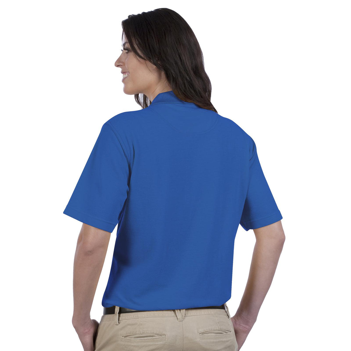 Rear View of 073 - Lt. Royal OTTO Ladies' Comfortable Sport Shirt