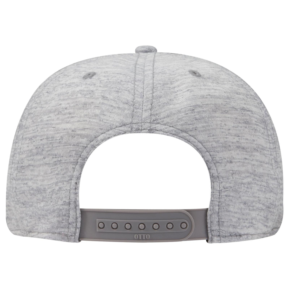 Rear View of 074 - Heath. Gray OTTO CAP "OTTO SNAP" 6 Panel Mid Profile Snapback Hat