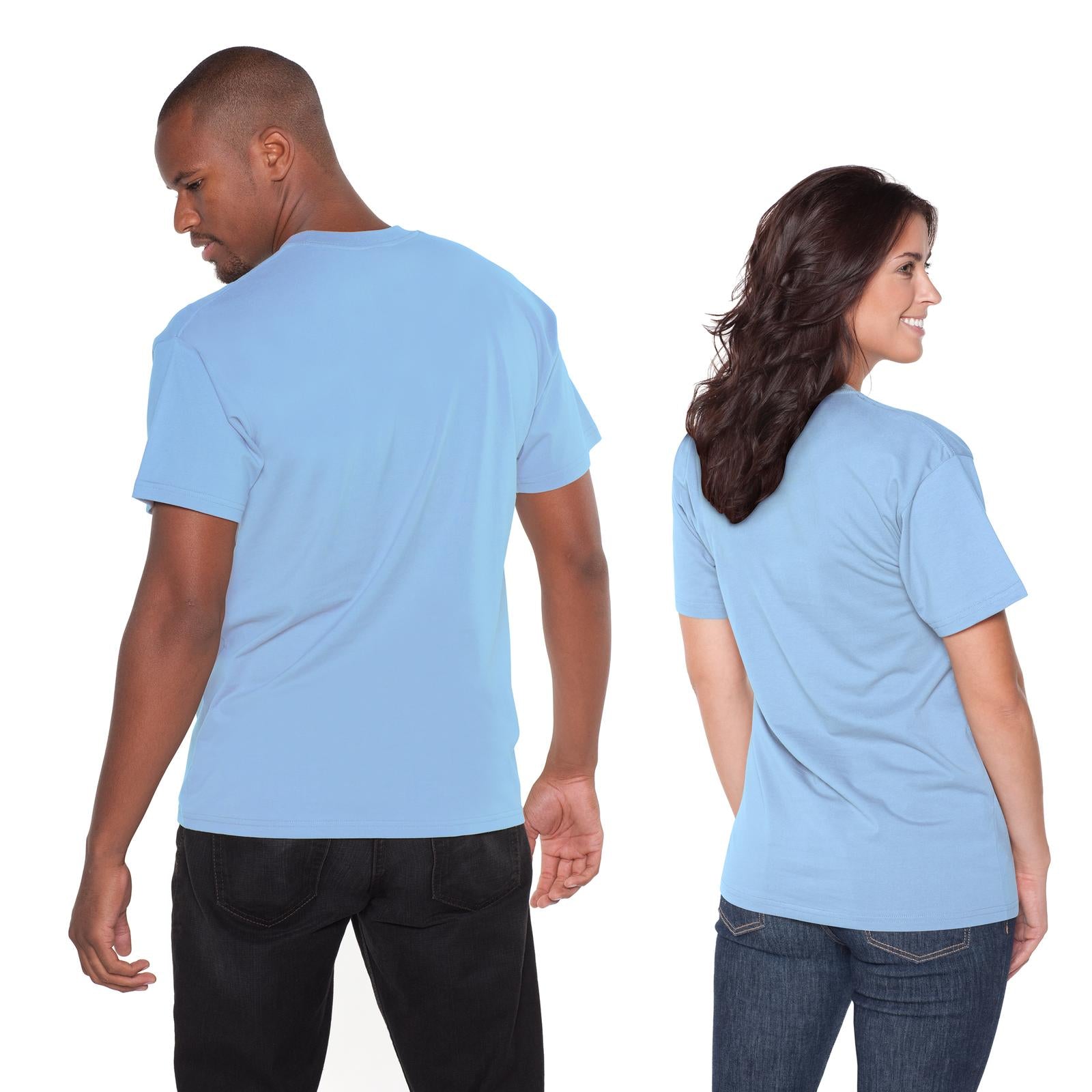 Front View of 075 - Lt. Blue OTTO Unisex Heavyweight Comfy Tee T-Shirt