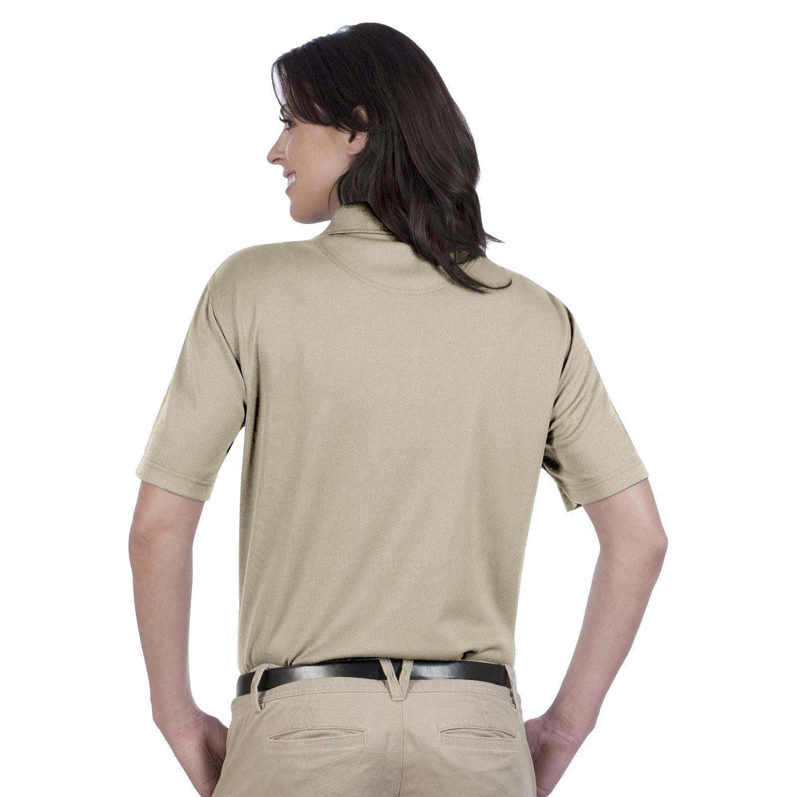 Front View of 077 - Sand OTTO Ladies' Performance Sport Shirt