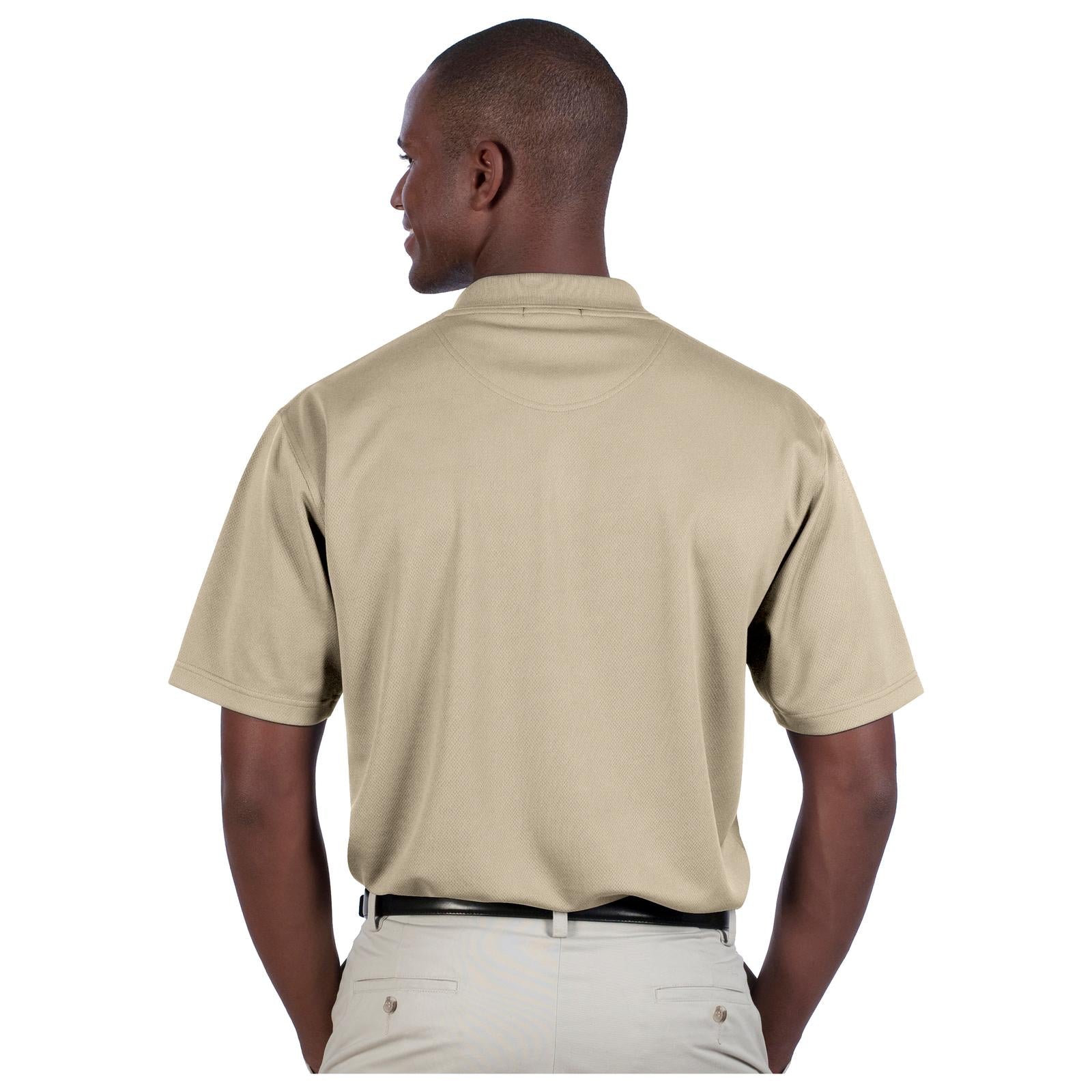 Front View of 077 - Sand OTTO Men's Performance Sport Shirt