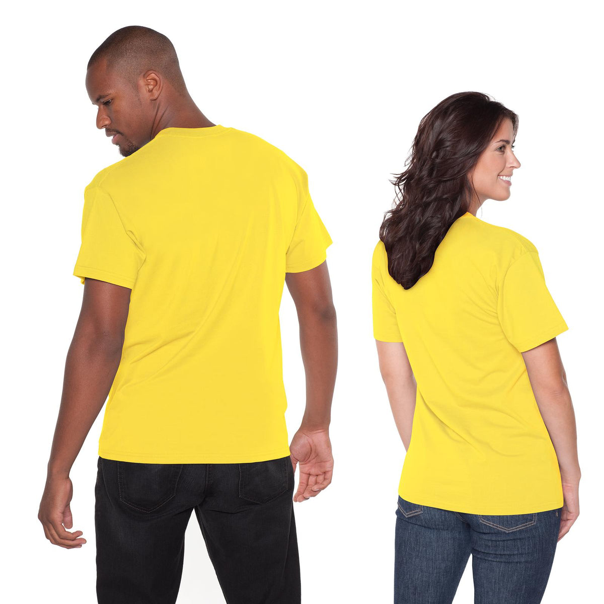 Rear View of 078 - Maize OTTO Unisex Heavyweight Comfy Tee T-Shirt