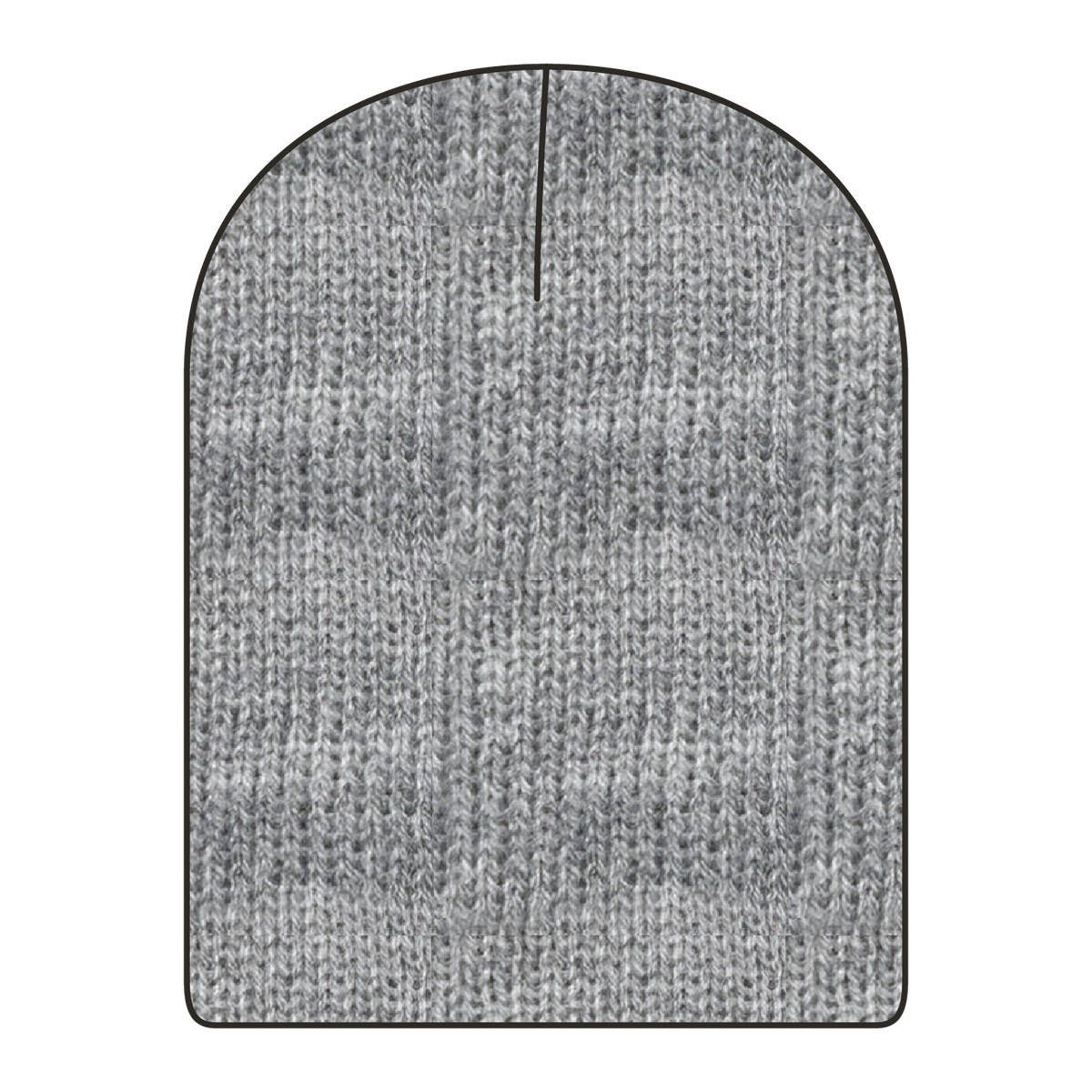 Rear View of 080 - Heath. Black OTTO CAP 9 1/2" Premium Rib Knit Beanie