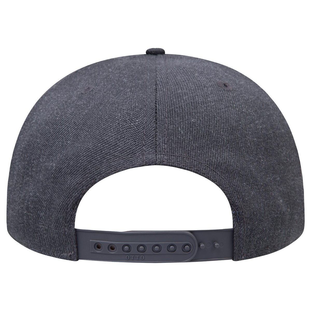 Rear View of 080 - Heath. Black OTTO CAP "OTTO SNAP" 5 Panel Pro Style Snapback Hat