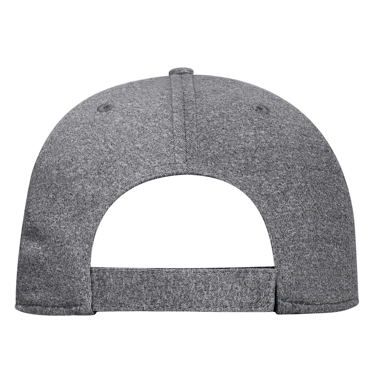 Rear View of 080A - Heath. Black OTTO CAP "OTTO COMFY FIT" 6 Panel Low Profile Baseball Cap