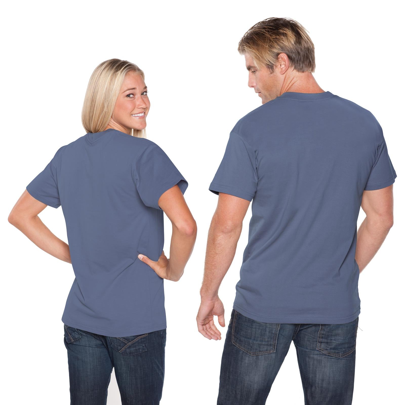 Front View of 082 - Ind. Blue OTTO Unisex Heavyweight Comfy Tee T-Shirt