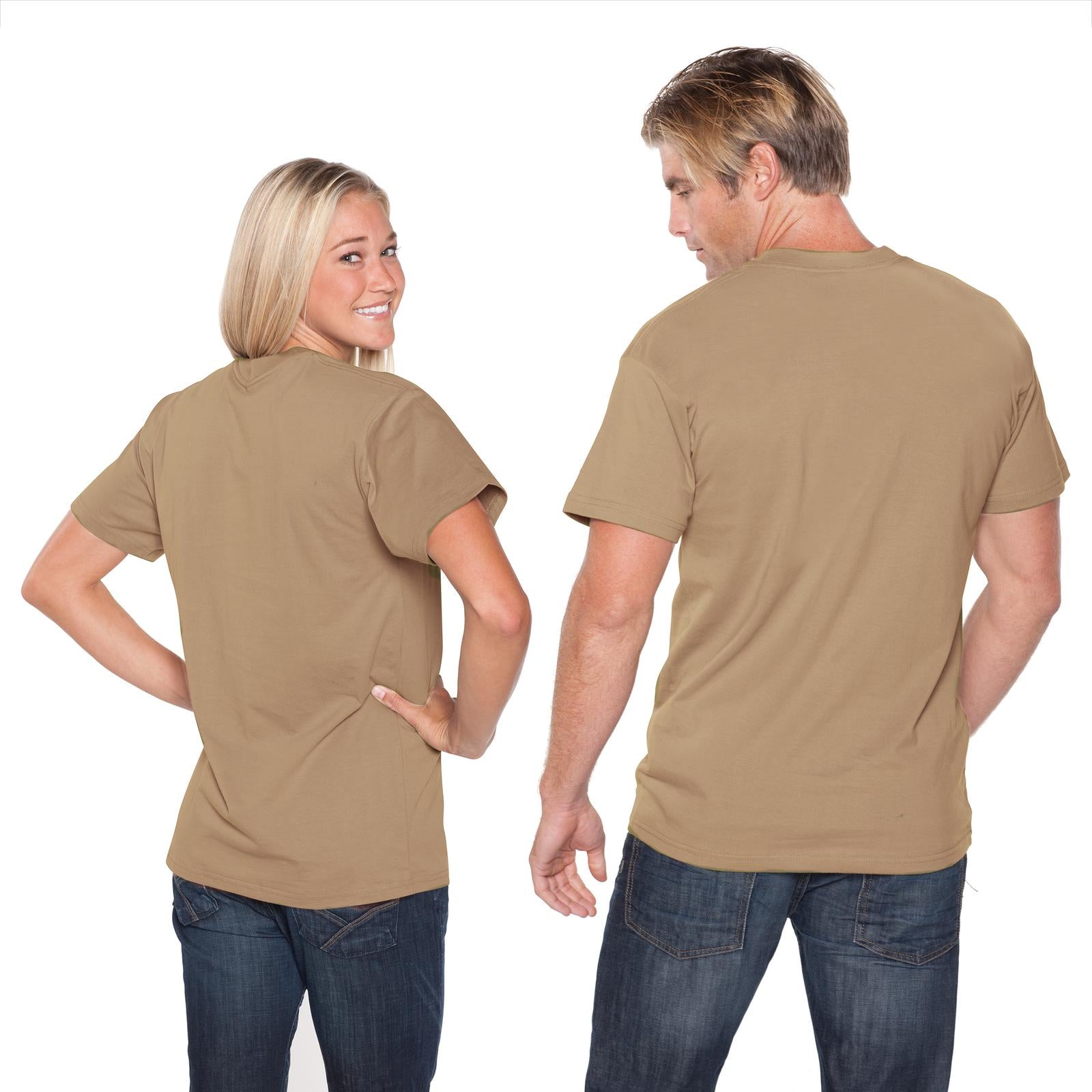 Front View of 084 - Coyote Brown OTTO Unisex Heavyweight Comfy Tee T-Shirt