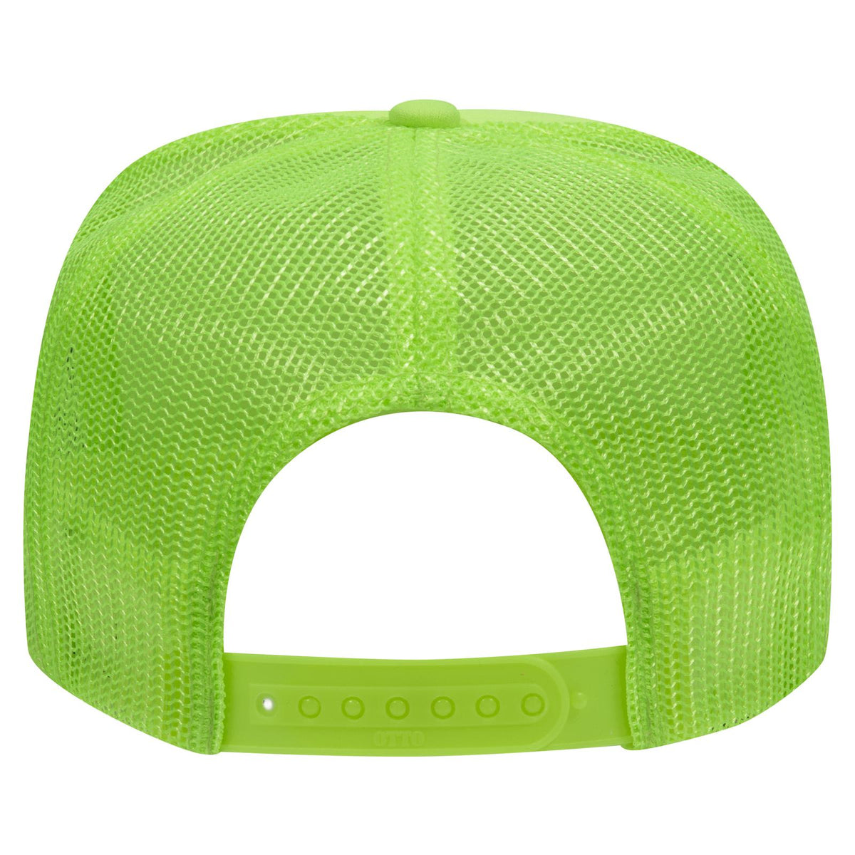 Rear View of 088 - N. Green OTTO CAP 5 Panel High Crown Mesh Back Trucker Hat