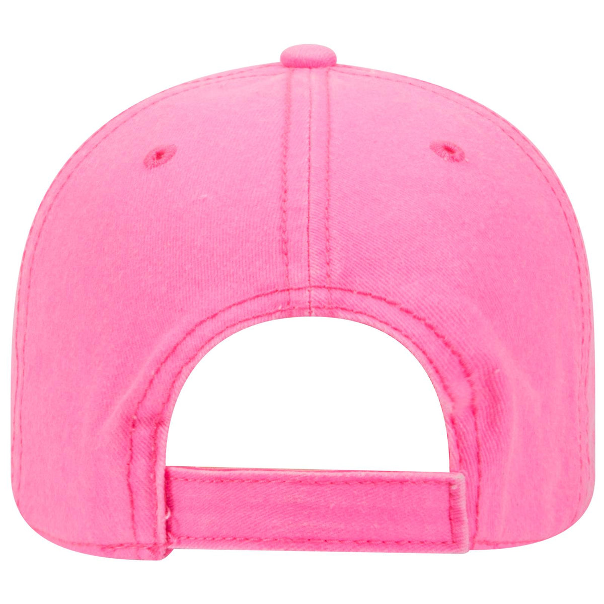 Rear View of 089 - N. Pink OTTO CAP 6 Panel Low Profile Dad Hat