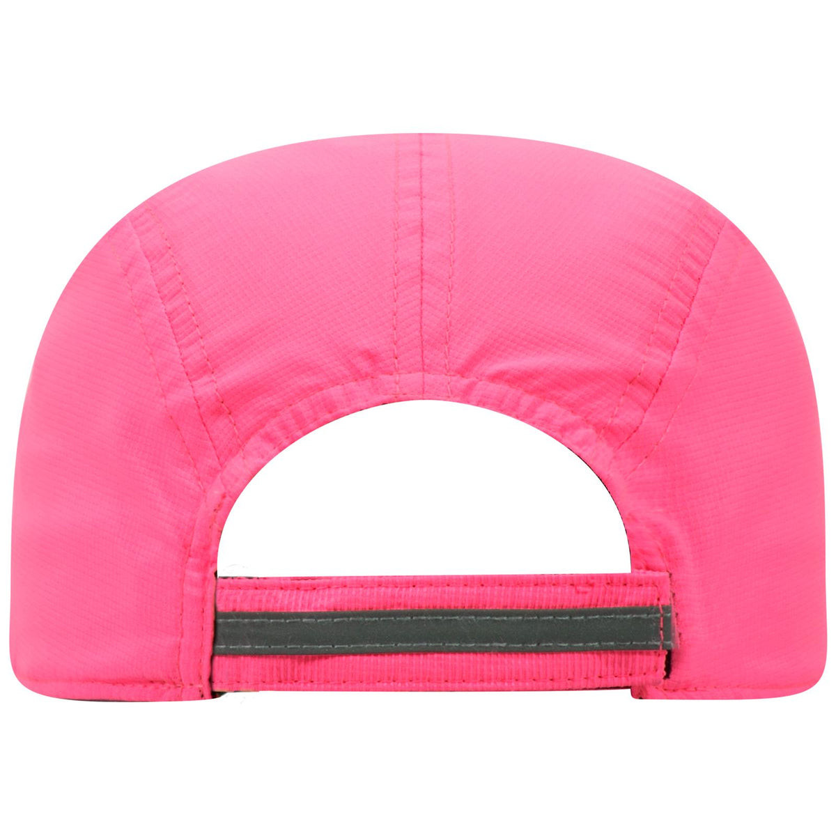 Rear View of 089 - N. Pink OTTO CAP Reflective 5 Panel Running Cap