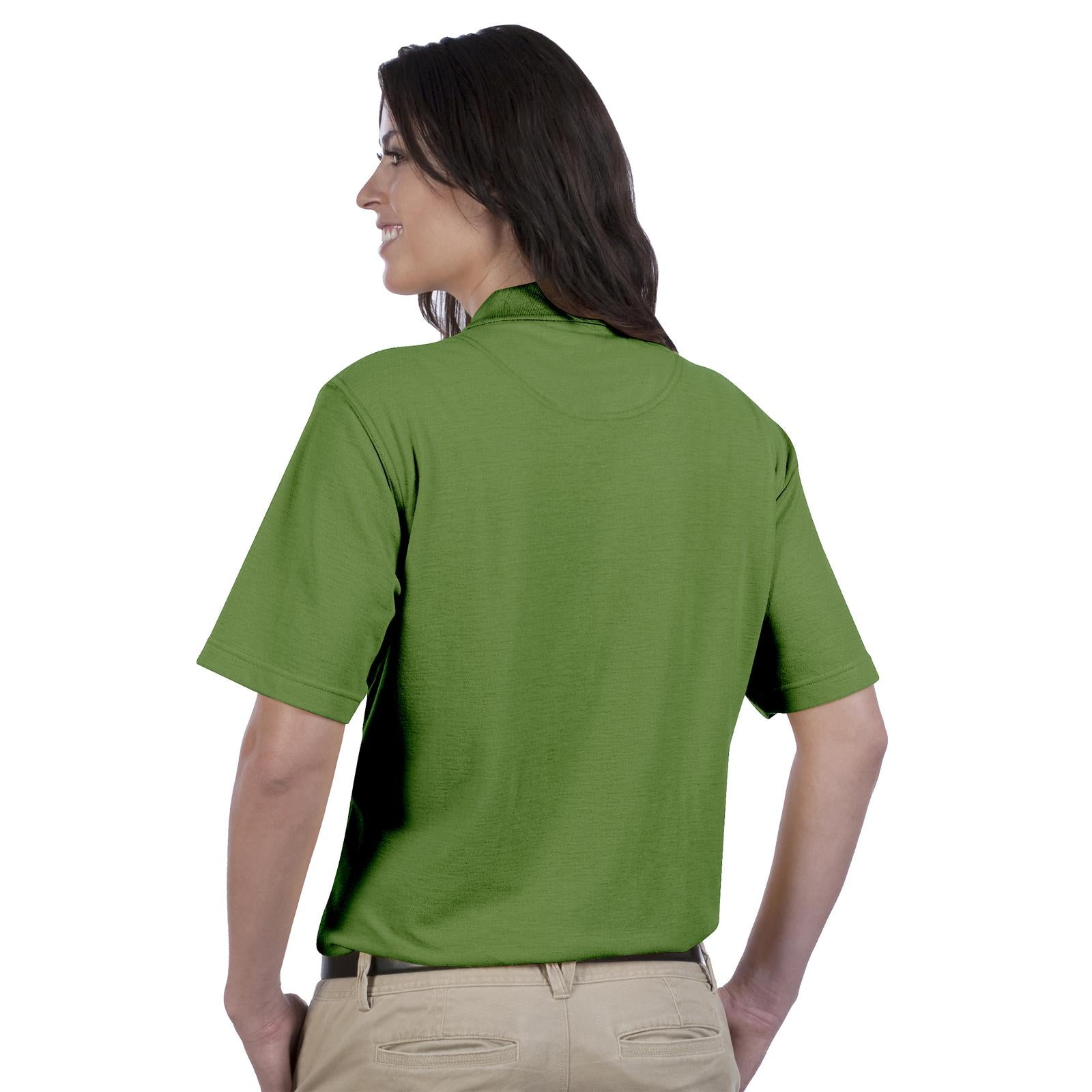 Front View of 091 - Cactus Green OTTO Ladies' Comfortable Sport Shirt