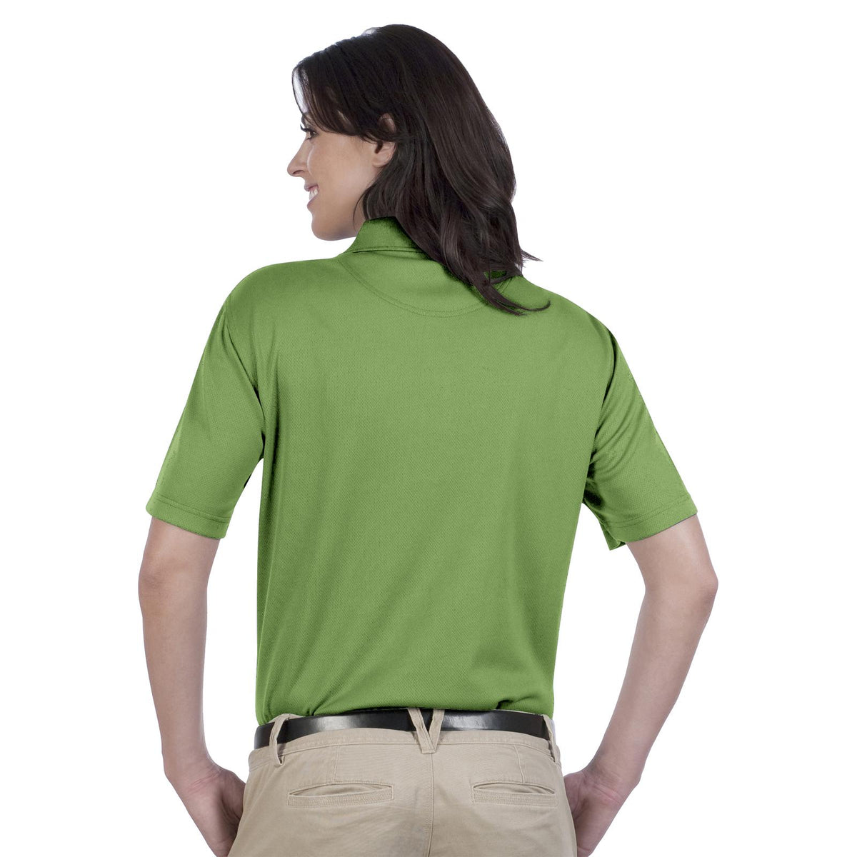 Rear View of 091 - Cactus Green OTTO Ladies' Performance Sport Shirt