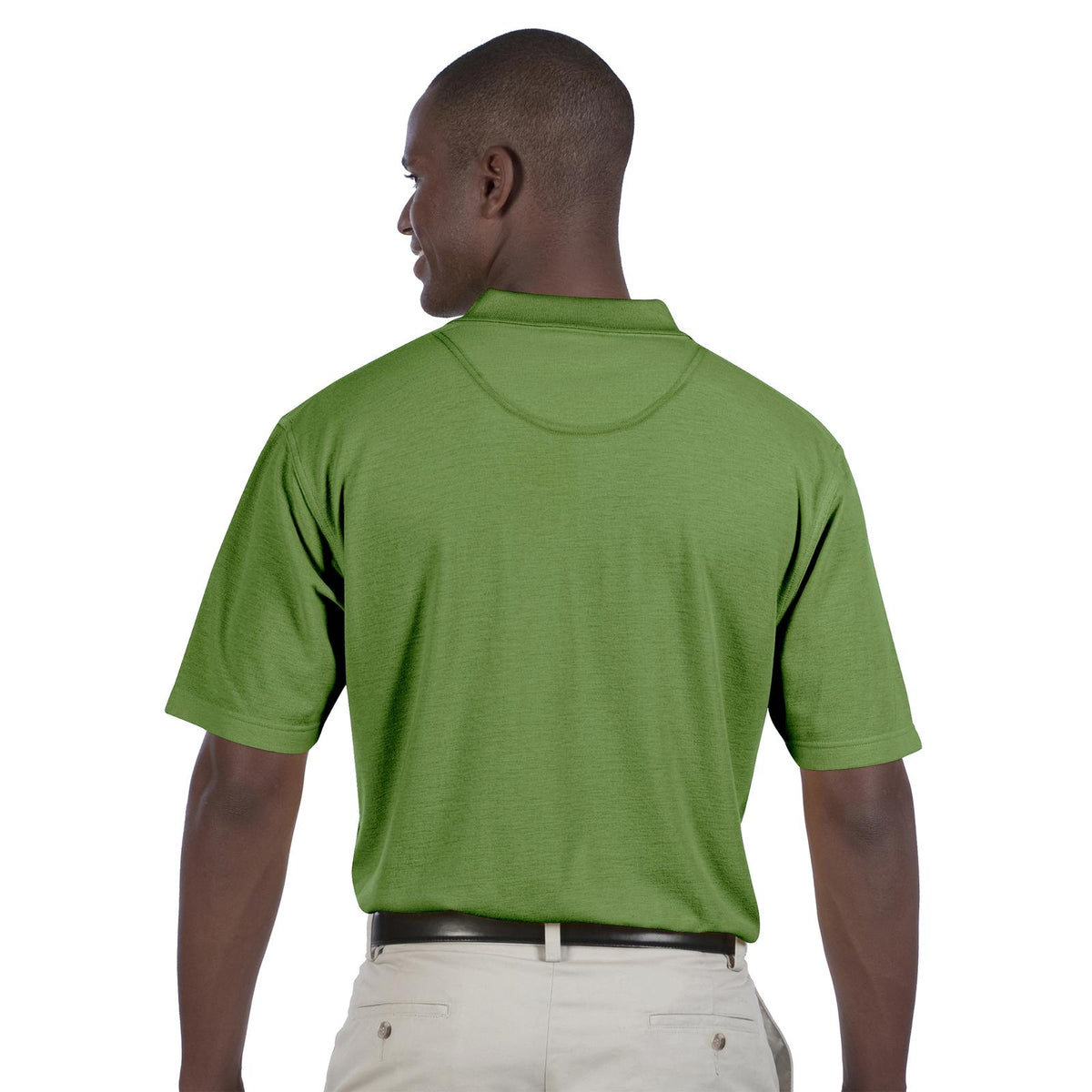 Rear View of 091 - Cactus Green OTTO Men's Comfortable Sport Shirt