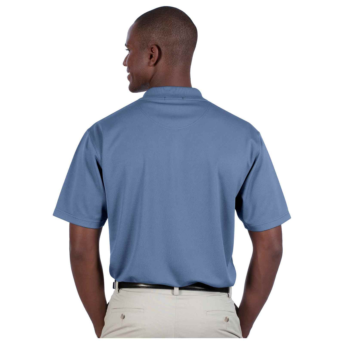 Rear View of 092 - Blueberry OTTO Men's Performance Sport Shirt