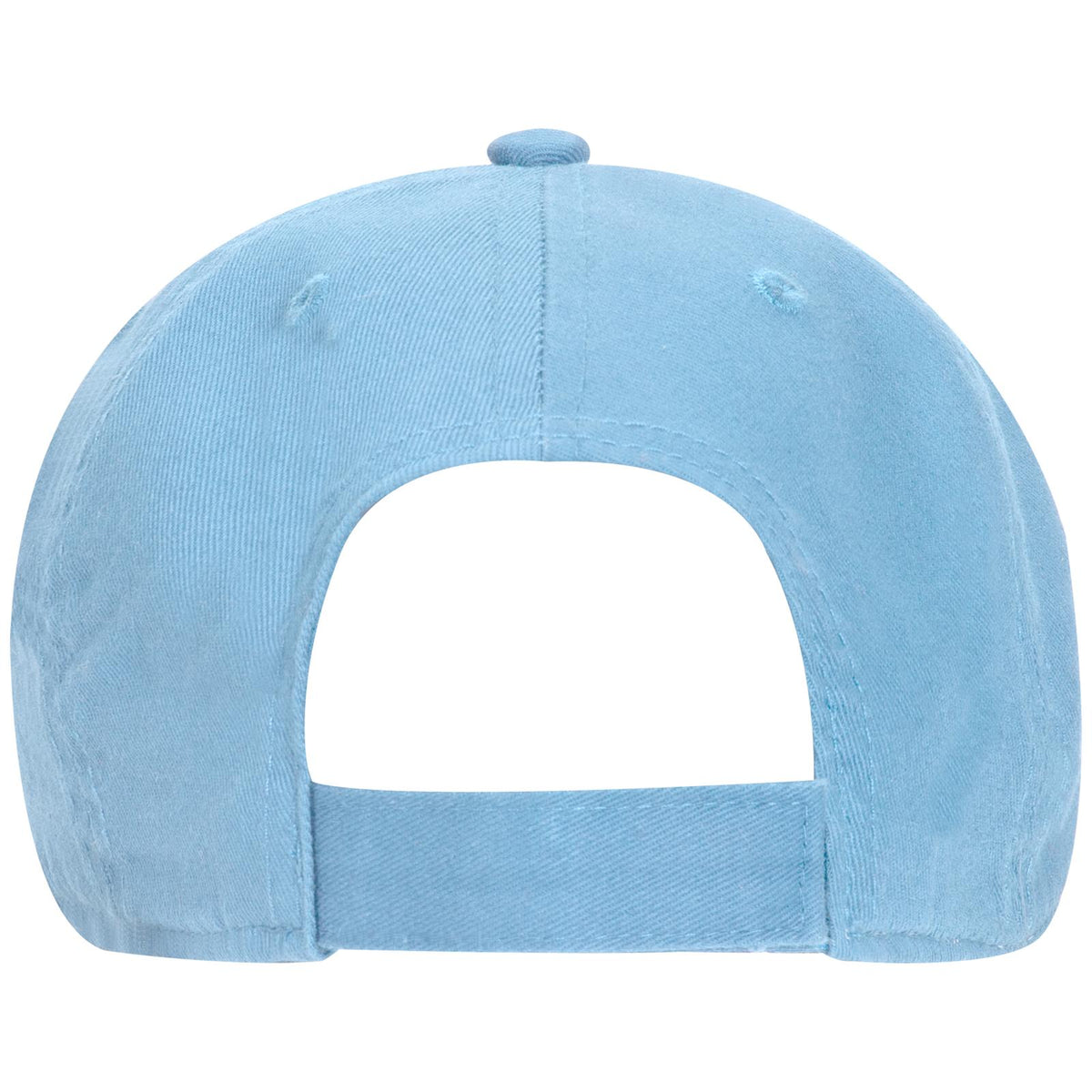 Rear View of 097 - Aqua OTTO CAP 6 Panel Low Profile Dad Hat