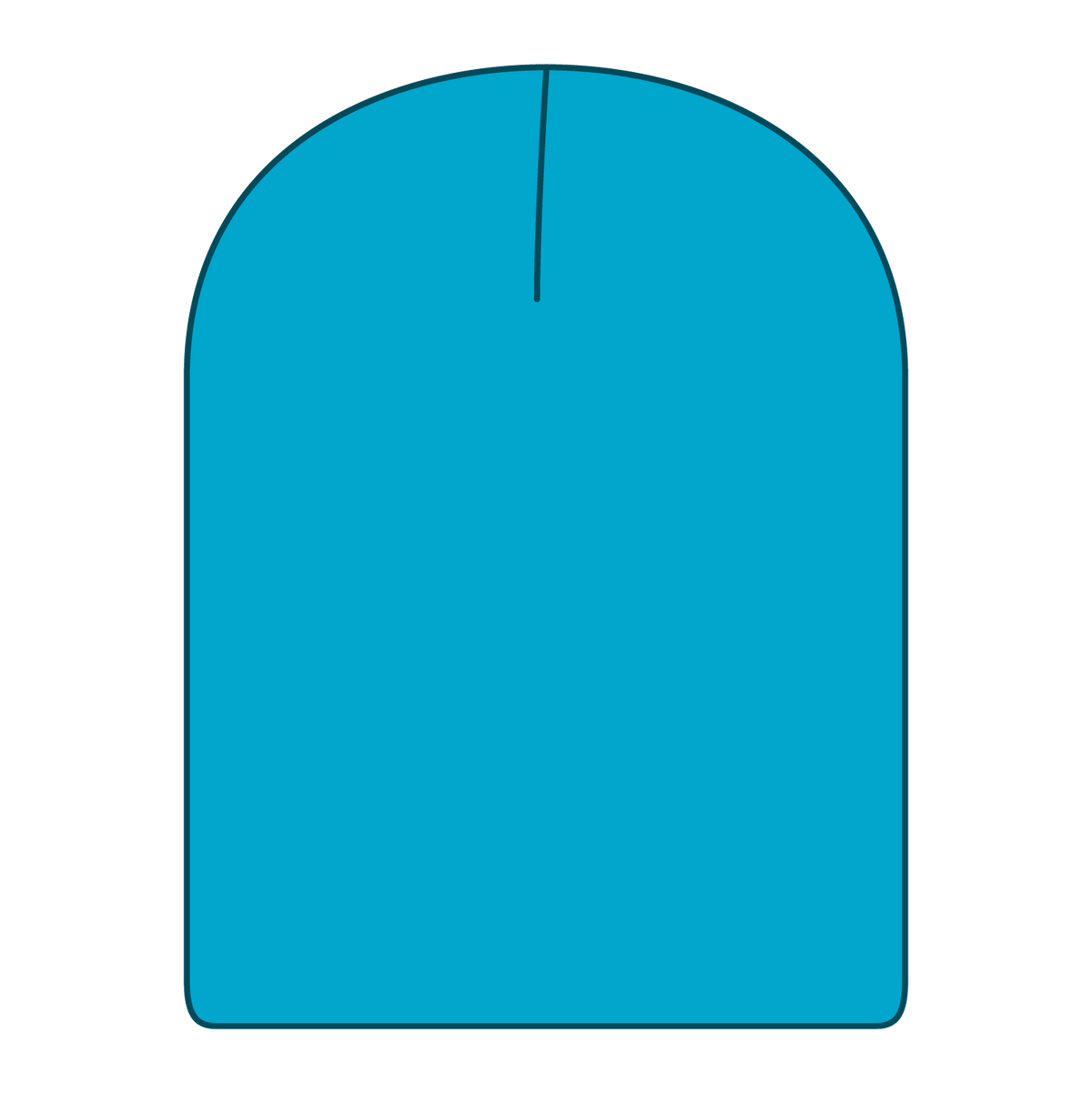 Rear View of 097 - Aqua OTTO CAP 9 1/2" Premium Rib Knit Beanie