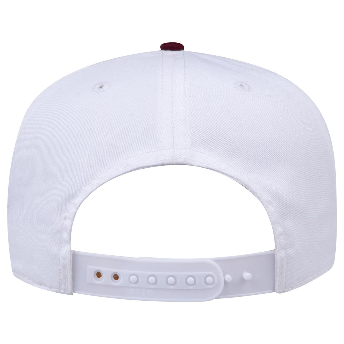 Rear View of 1016 - Marn/Wht OTTO CAP 5 Panel Mid Profile Baseball Cap