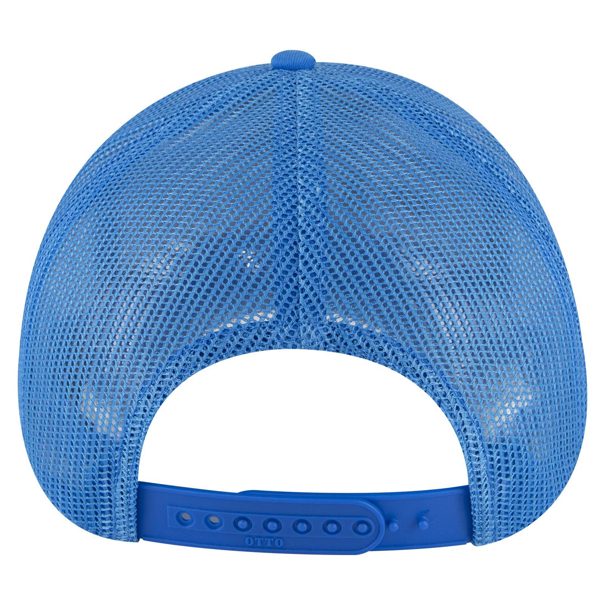 Rear View of 104 - Lake Blue OTTO CAP 6 Panel Low Profile Mesh Back Trucker Hat