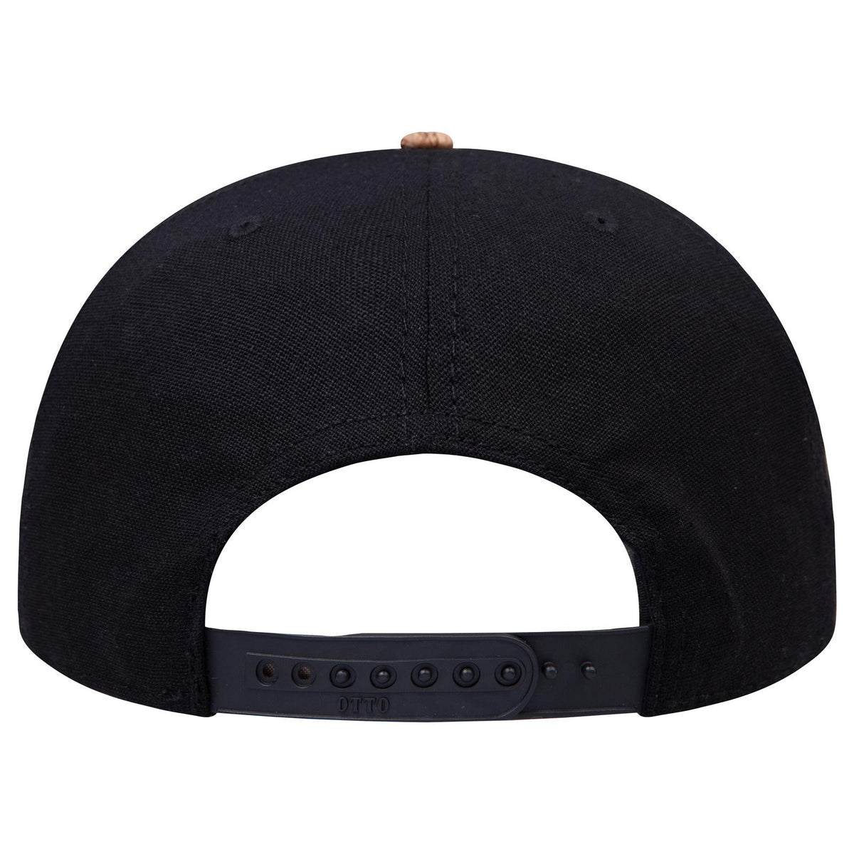 Rear View of 11203 - Cork/Blk OTTO CAP "OTTO SNAP" 5 Panel Pro Style Snapback Hat