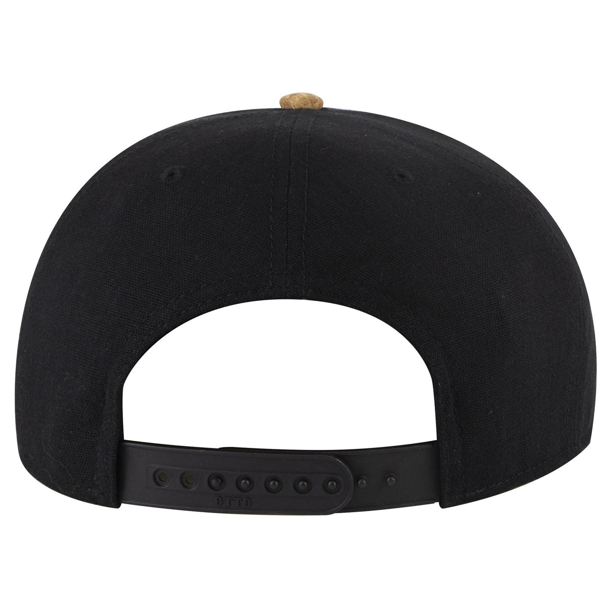 Rear View of 11203 - Cork/Blk OTTO CAP "OTTO SNAP" 6 Panel Pro Style Snapback Hat