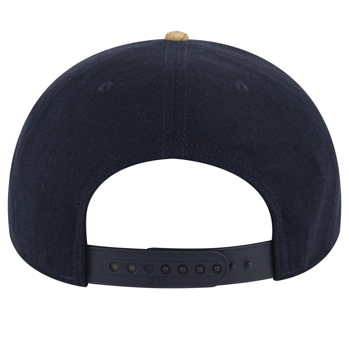 Rear View of 11204 - Cork/Nvy OTTO CAP "OTTO SNAP" 6 Panel Pro Style Snapback Hat