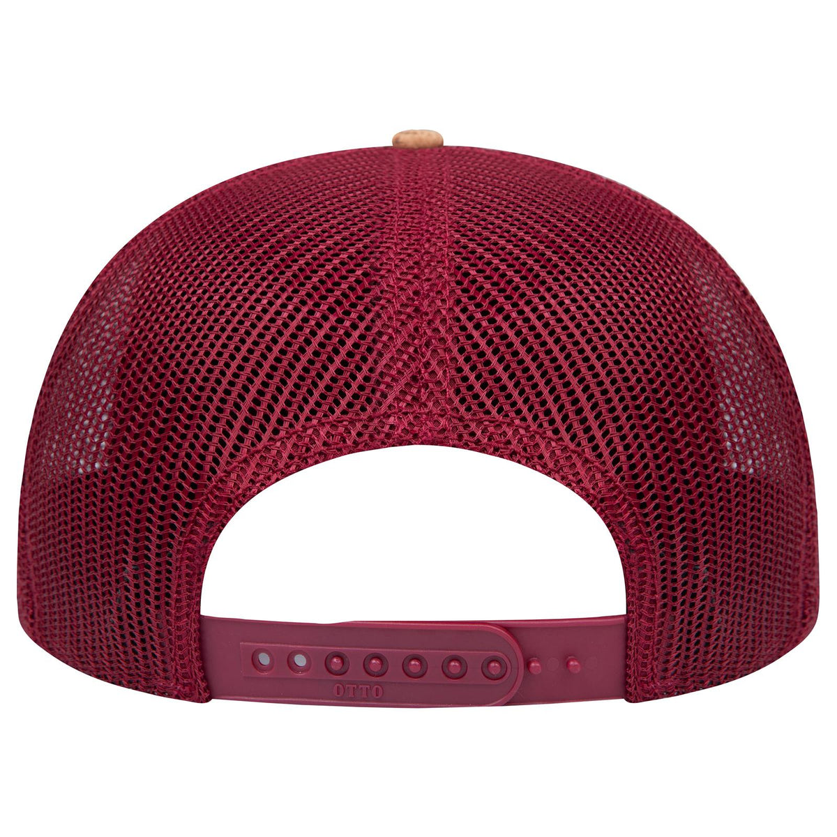 Rear View of 11219 - Cork/Bg Mrn OTTO CAP "OTTO SNAP" 6 Panel Pro Style Mesh Back Trucker Snapback Hat