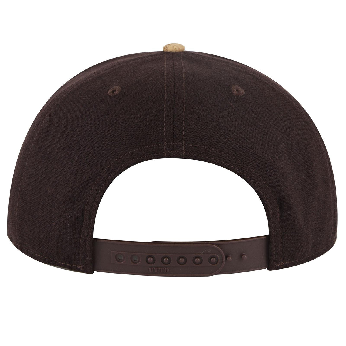 Rear View of 11239 - Cork/Dk.Brn OTTO CAP "OTTO SNAP" 6 Panel Pro Style Snapback Hat