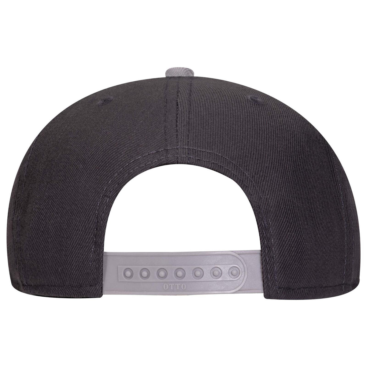Rear View of 140303 - Gry/Blk/Blk OTTO CAP "OTTO SNAP" 6 Panel Pro Style Snapback Hat
