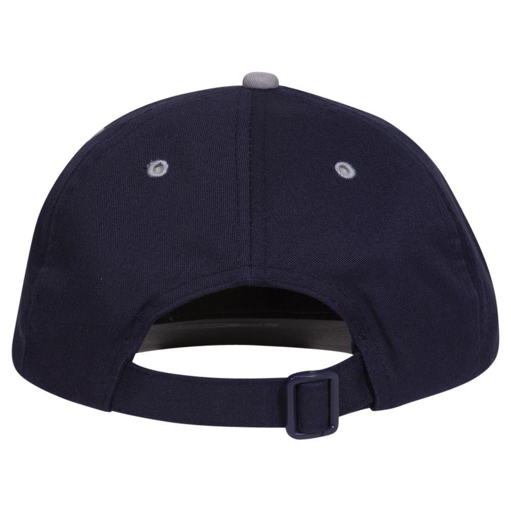Rear View of 1404 - Gry/Nvy OTTO CAP 6 Panel Low Profile Baseball Cap