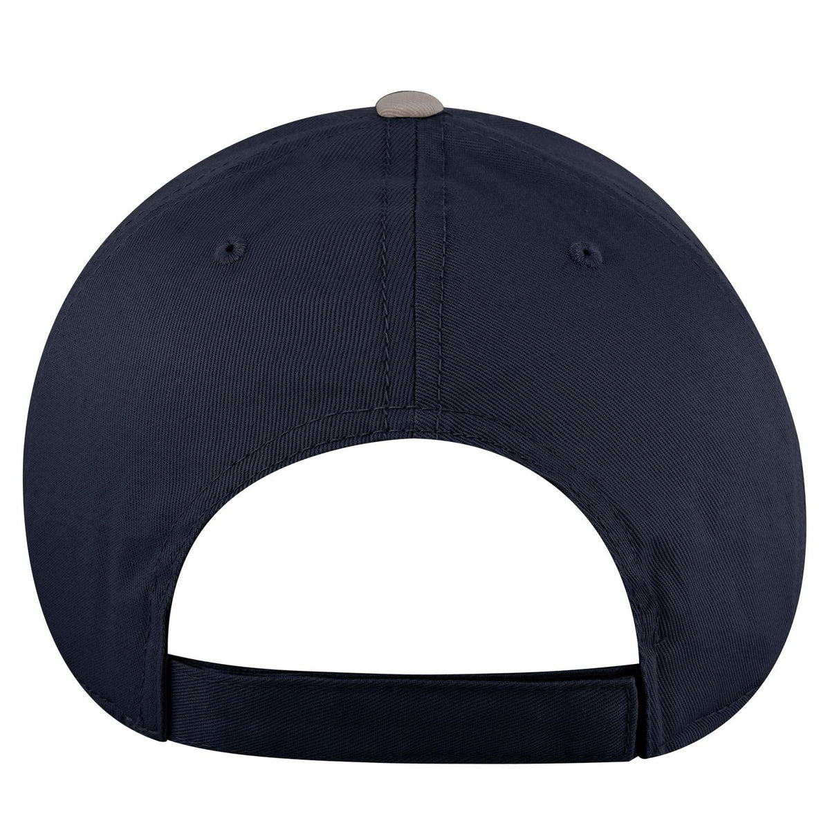 Rear View of 140404 - Gry/Nvy/Nvy OTTO CAP 6 Panel Low Profile Baseball Cap