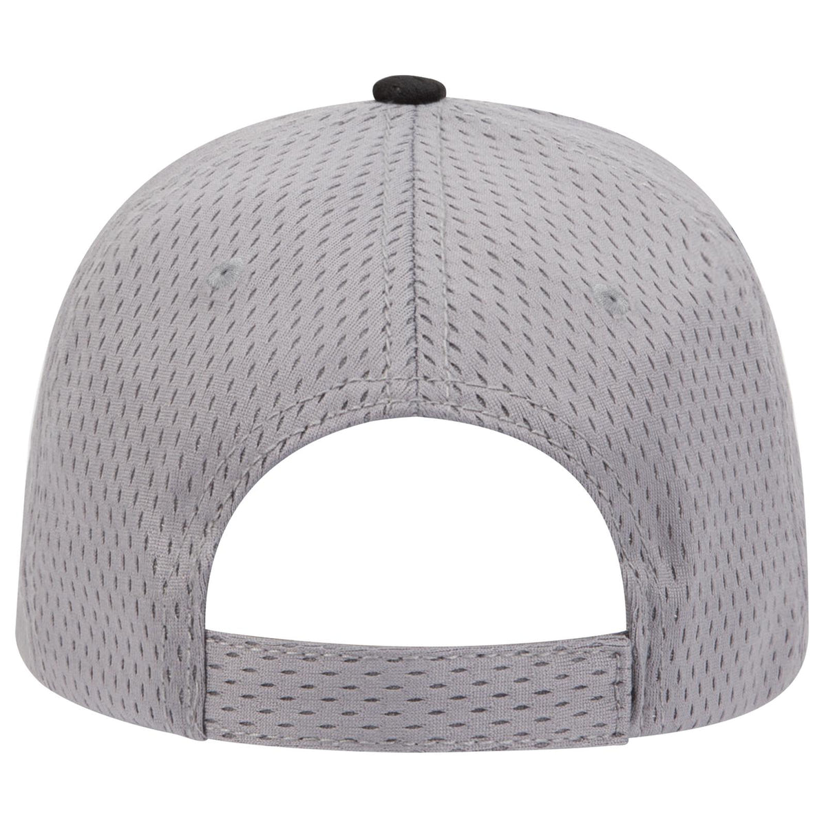 Rear View of 141403 - Gry/Gry/Blk OTTO CAP 6 Panel Low Profile Baseball Cap