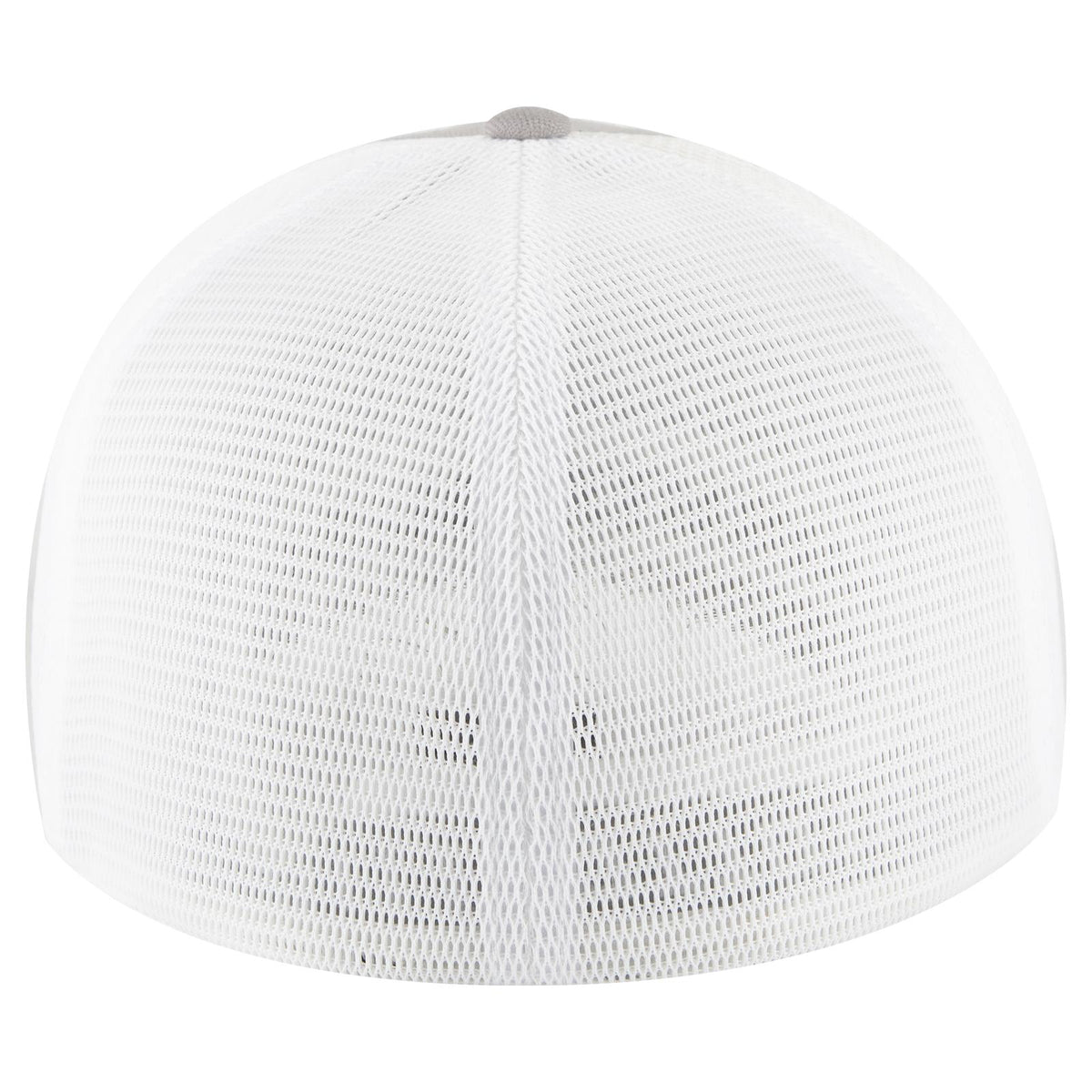 Rear View of 1416 - Gry/Wht OTTO CAP "OTTO FLEX" Fitted 6 Panel Low Profile Mesh Back Trucker Hat