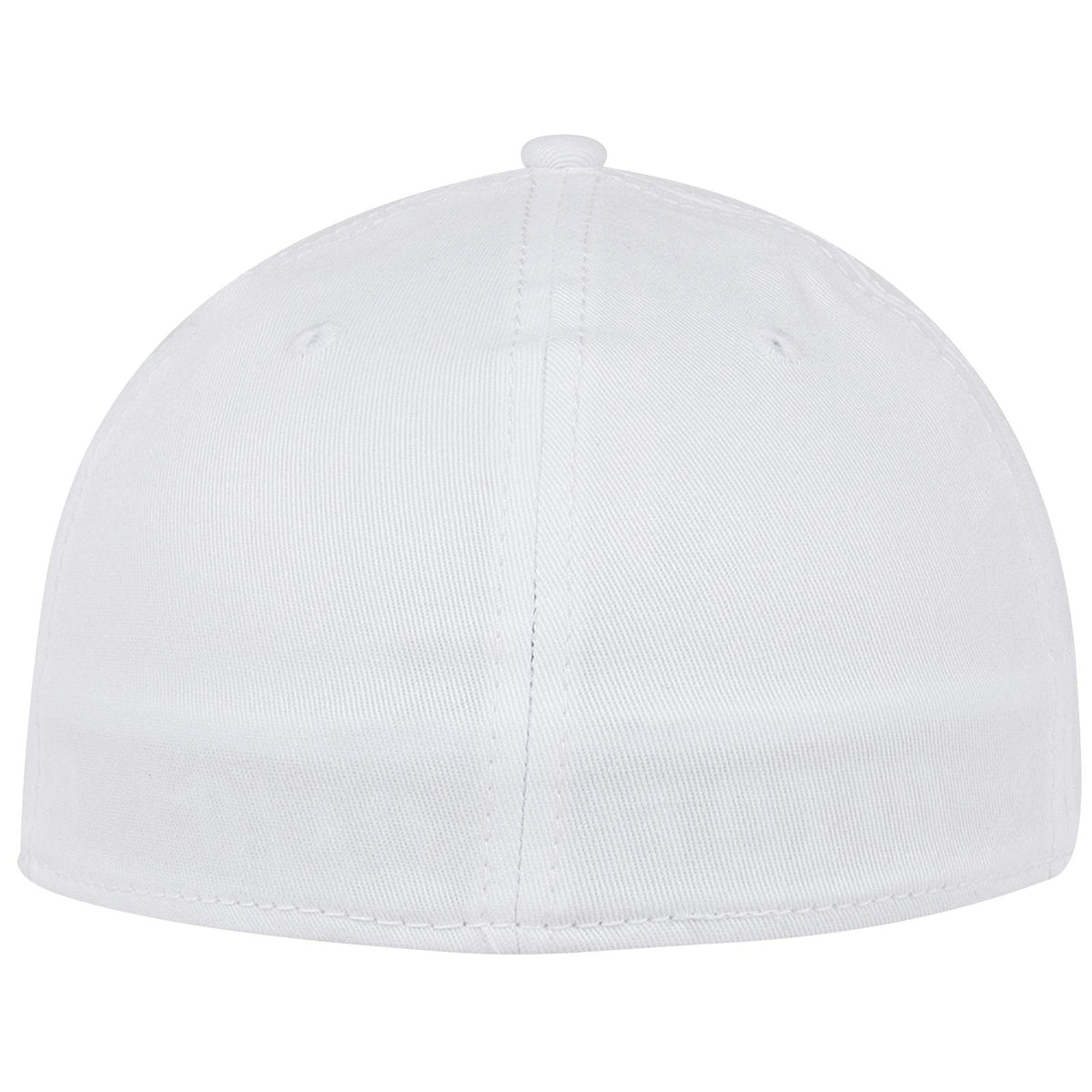 Rear View of 161604 - Wht/Wht/Nvy OTTO CAP "OTTO FLEX" Fitted 6 Panel Low Profile Baseball Cap