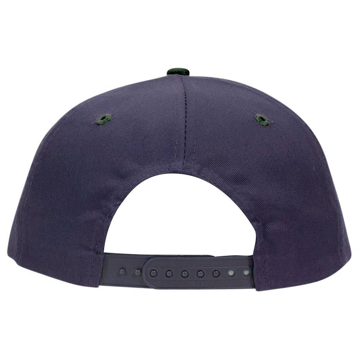 Rear View of 1704 - Dk.Grn/Nvy OTTO CAP 6 Panel Mid Profile Baseball Cap