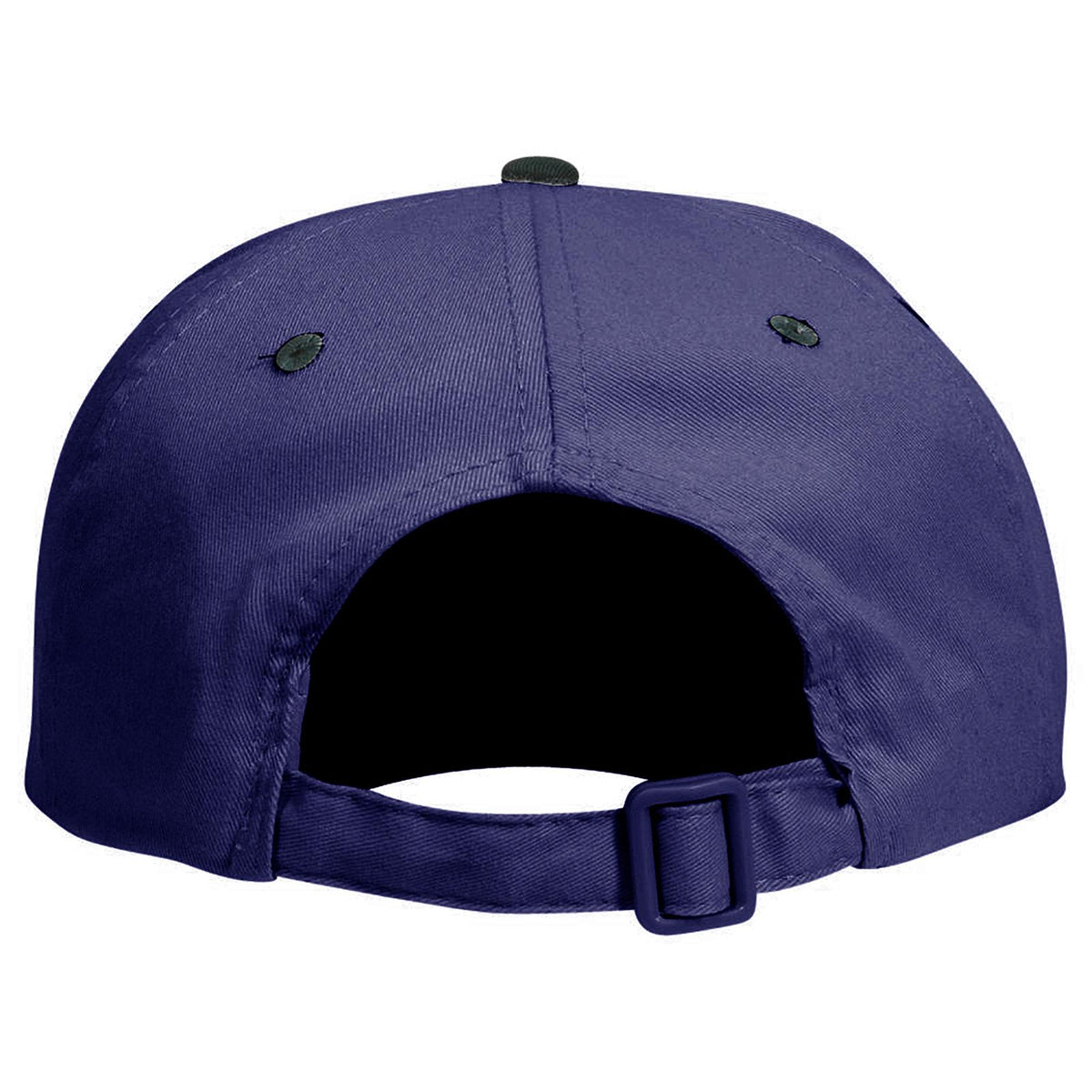 Rear View of 1704 - Dk.Grn/Nvy OTTO CAP 6 Panel Mid Profile Baseball Cap