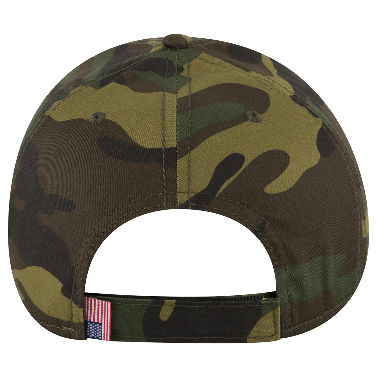 Rear View of 1707 - Dk.Grn/Brn OTTO CAP 6 Panel Low Profile Baseball Cap