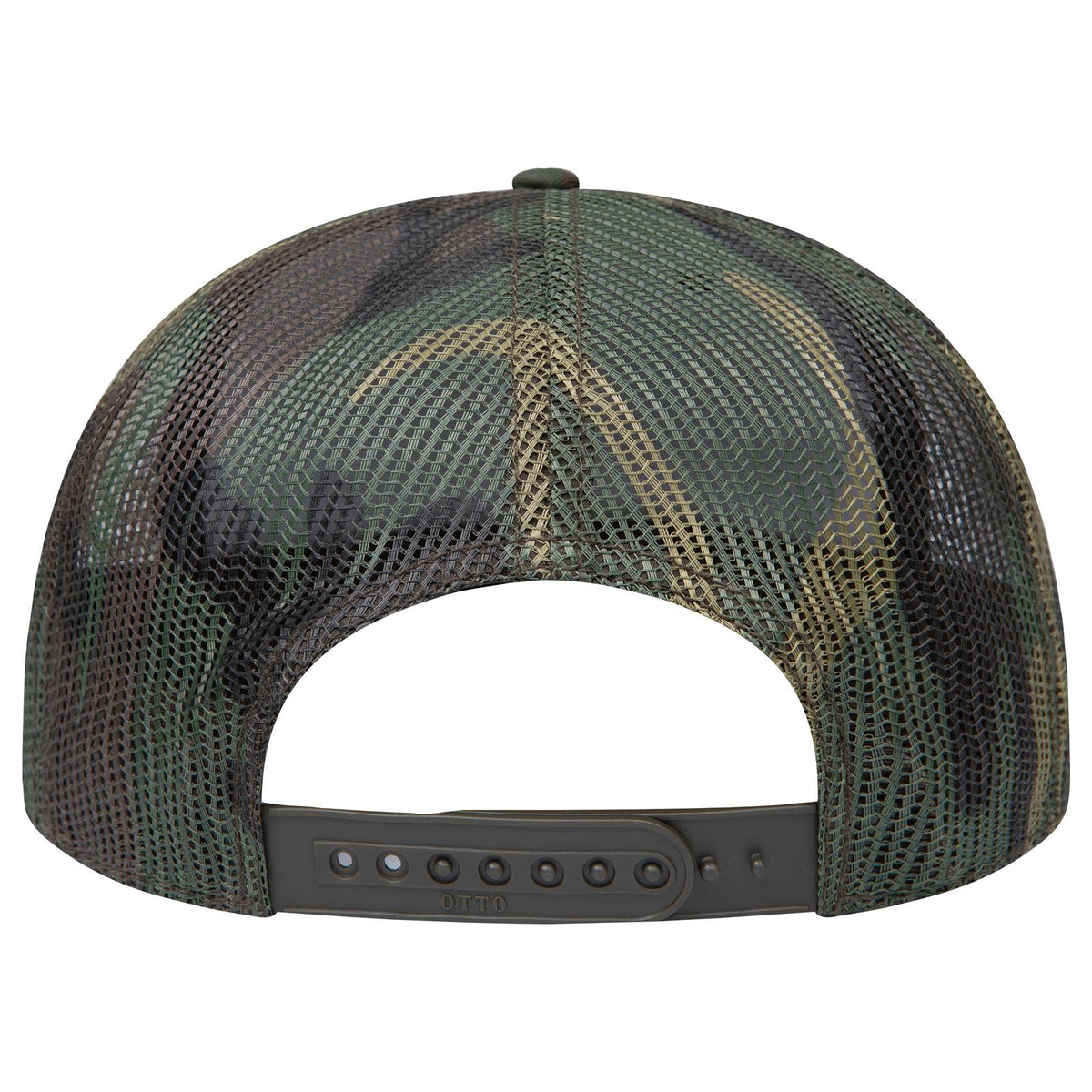 Rear View of 1707 - Dk.Grn/Brn OTTO CAP "OTTO SNAP" 6 Panel Pro Style Mesh Back Trucker Snapback Hat