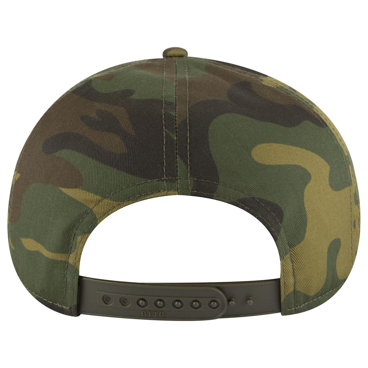Rear View of 1707 - Dk.Grn/Brn OTTO CAP "OTTO SNAP" 7 Panel Pro Style Snapback Hat