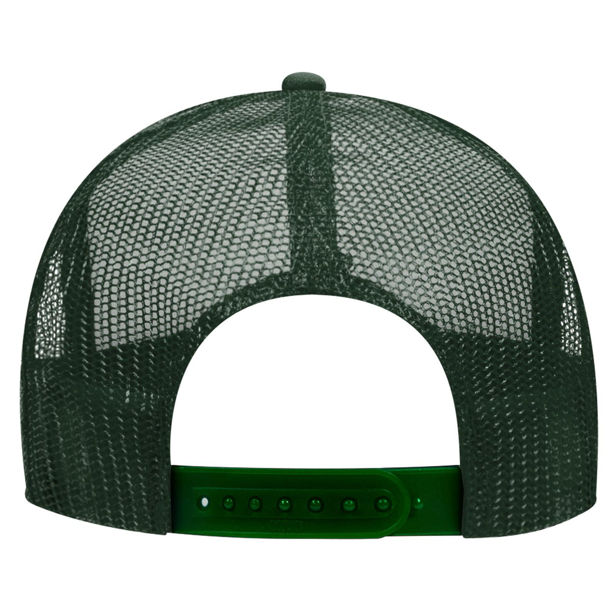 Rear View of 171617 - Dk.Grn/Wht/Dk.Grn OTTO CAP 5 Panel High Crown Mesh Back Trucker Hat