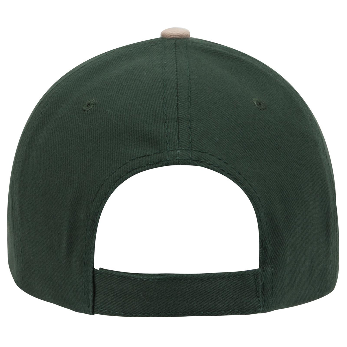 Rear View of 171732 - Dk.Grn/Dk.Grn/Kha OTTO CAP 6 Panel Low Profile Baseball Cap