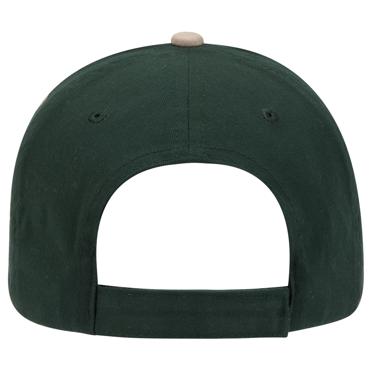 Rear View of 171732 - Dk.Grn/Dk.Grn/Kha OTTO CAP 6 Panel Low Profile Baseball Cap