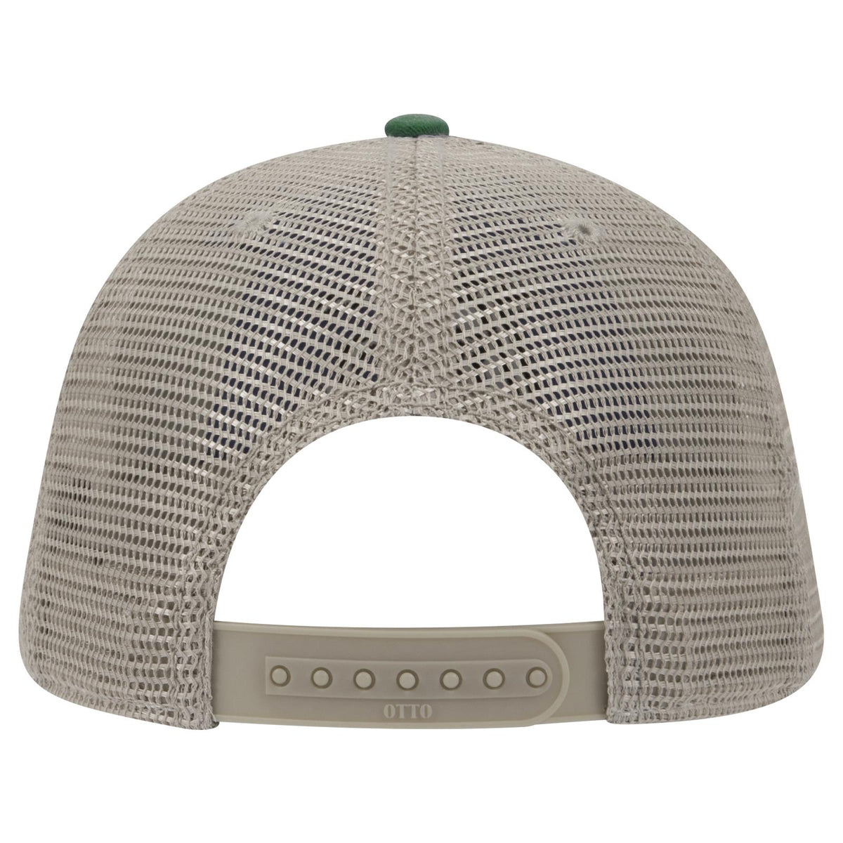 Rear View of 171732 - Dk.Grn/Dk.Grn/Kha OTTO CAP "OTTO COMFY FIT" 6 Panel Low Profile Mesh Back Trucker Hat