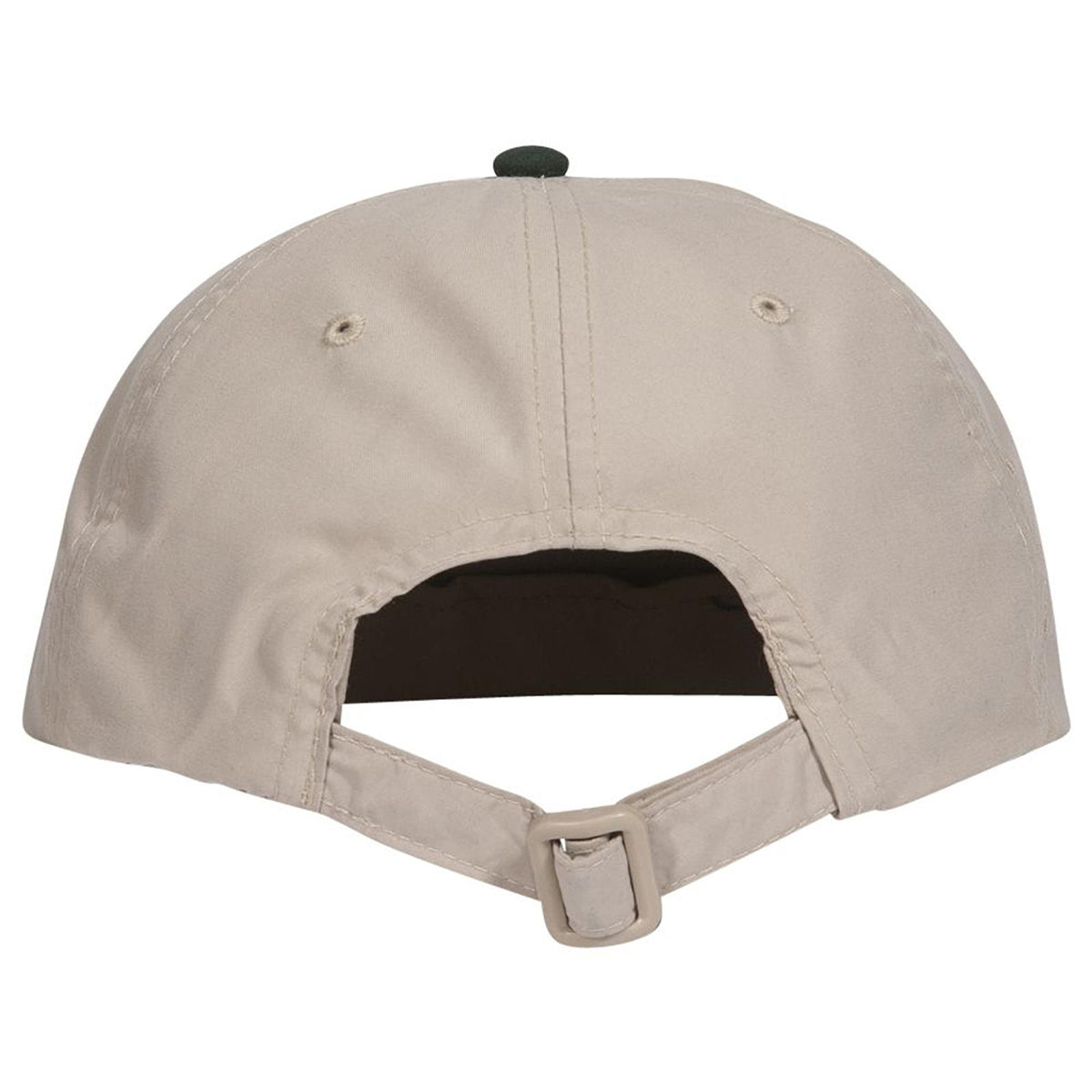 Rear View of 1732 - Dk.Grn/Kha OTTO CAP 6 Panel Low Profile Baseball Cap
