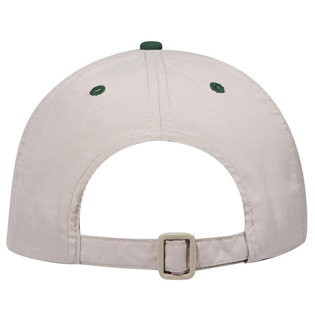 Rear View of 1732 - Dk.Grn/Kha OTTO CAP 6 Panel Low Profile Baseball Cap