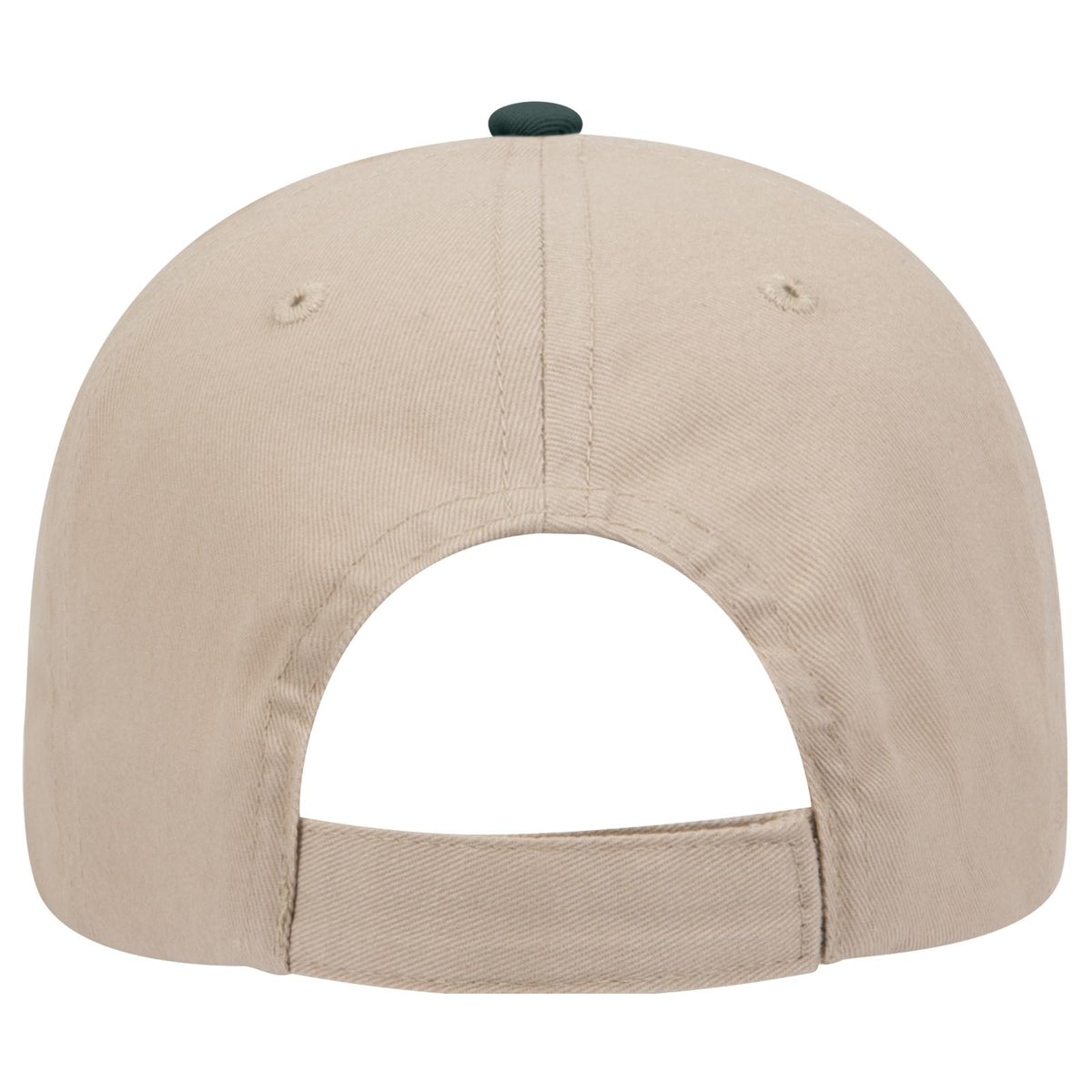 Rear View of 1732 - Dk.Grn/Kha OTTO CAP 6 Panel Low Profile Baseball Cap