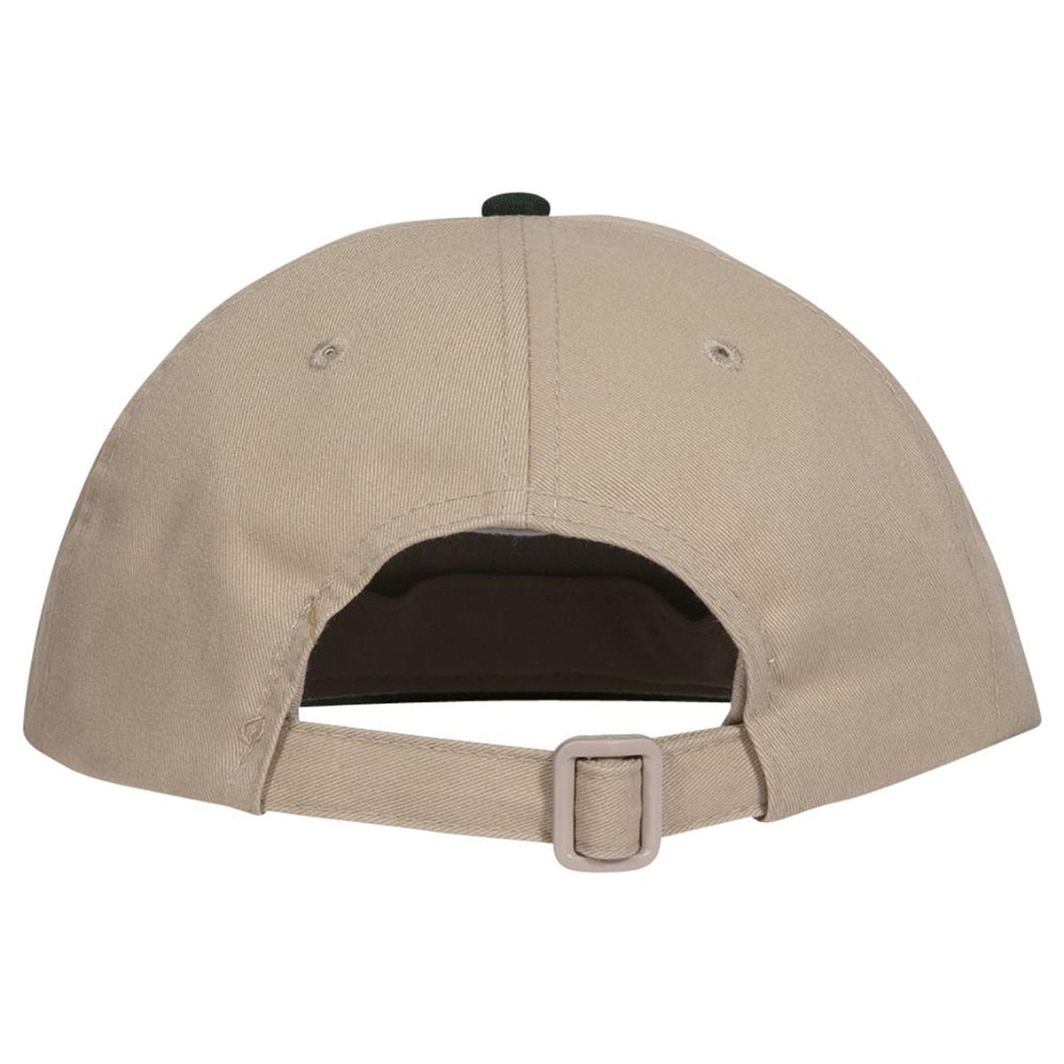 Rear View of 1732 - Dk.Grn/Kha OTTO CAP 6 Panel Low Profile Baseball Cap