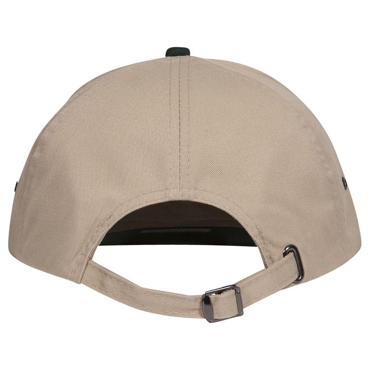 Rear View of 1732 - Dk.Grn/Kha OTTO CAP 6 Panel Low Profile Baseball Cap