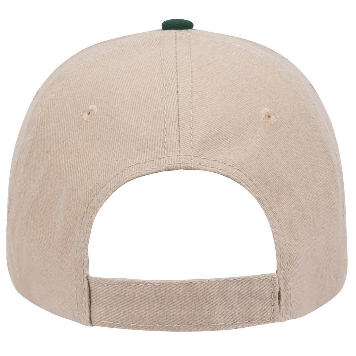 Rear View of 173232 - Dk.Grn/Kha/Kha OTTO CAP 6 Panel Low Profile Baseball Cap