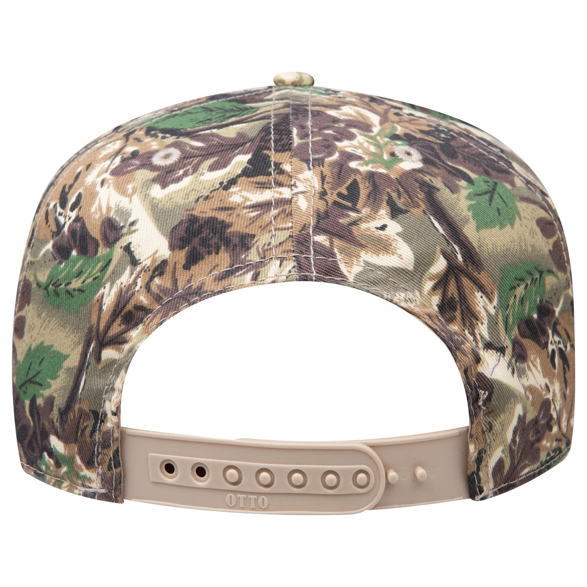 Rear View of 180705 - Lt.Lod/Brn/Kly OTTO CAP Camouflage 5 Panel Mid Profile Baseball Cap