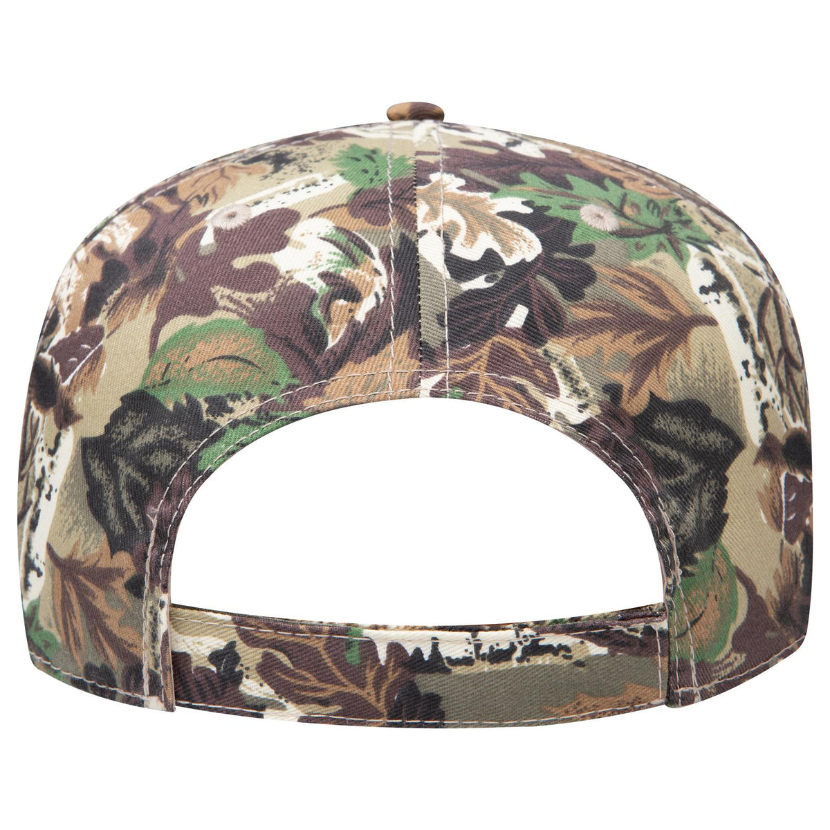 Rear View of 180705 - Lt.Lod/Brn/Kly OTTO CAP Camouflage 5 Panel Mid Profile Baseball Cap